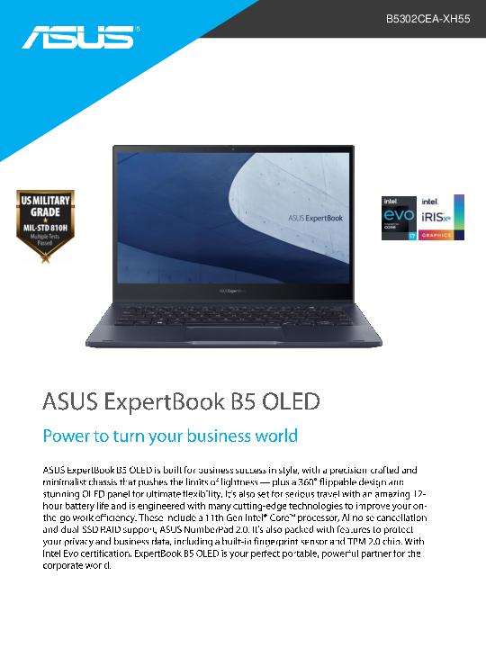 ASUS ExpertBook B5 OLED: Power to Turn your Business World