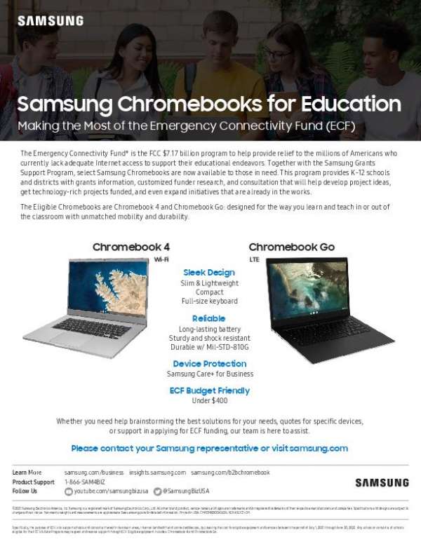 Samsung Chromebooks for Education