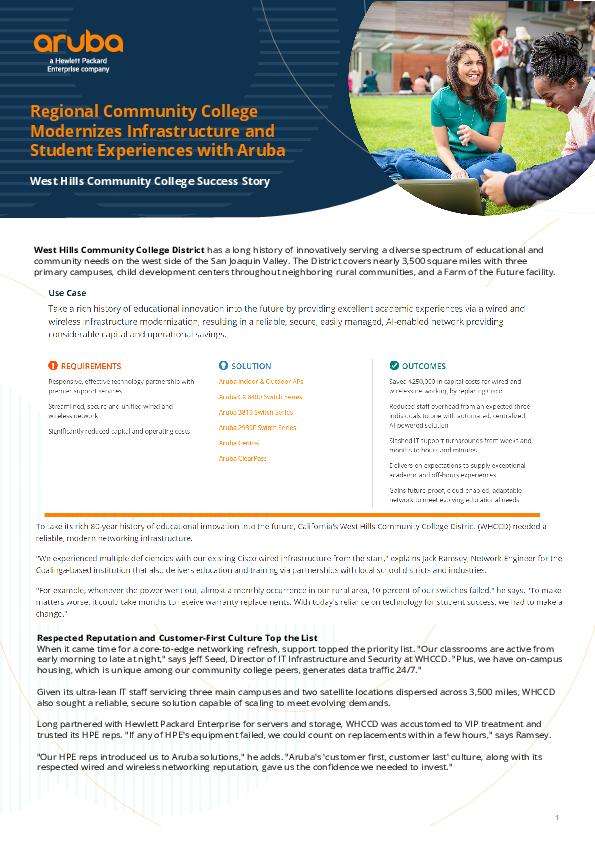 West Hills Community College Case Study