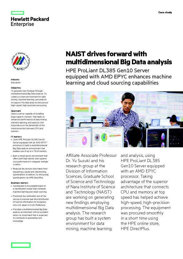 NAIST drives forward with multidimensional Big Data analysis