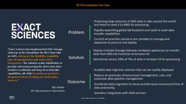 S3 File Gateway Use Case: Exact Sciences
