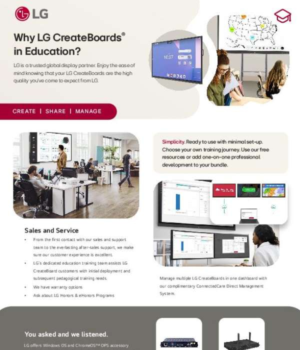 Why LG CreateBoards in Education?
