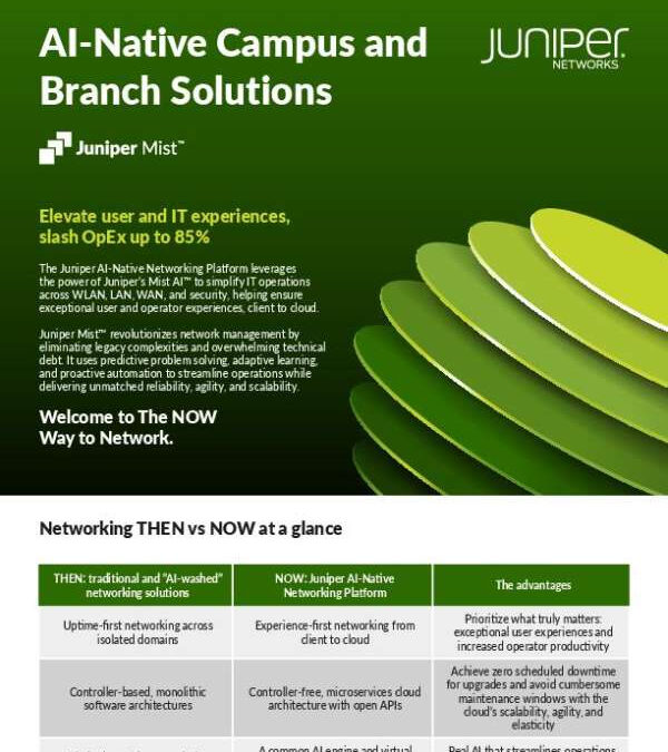 AI-Native Campus and Branch Solutions with Juniper Mist