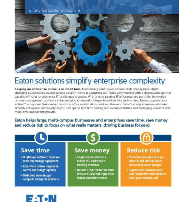 Eaton enterprise IT infrastructure solutions brochure