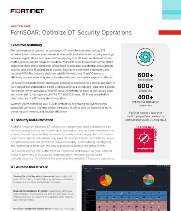 FortiSOAR: Optimize OT Security Operations